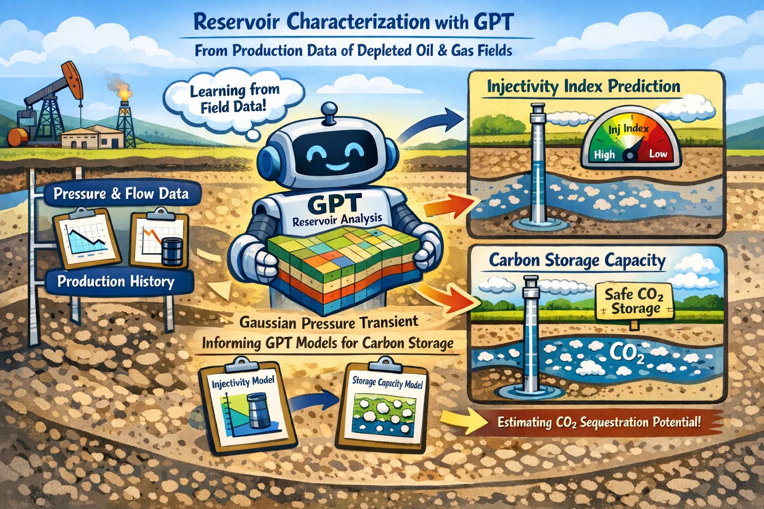 Reservoir Characterization with GPT for Carbon Storage